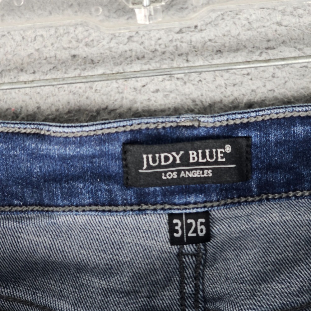 Judy Blue Jeans Women's 3/26 Denim Distressed Skinny Fit Button Fly JB82311LT - Picture 8 of 11
